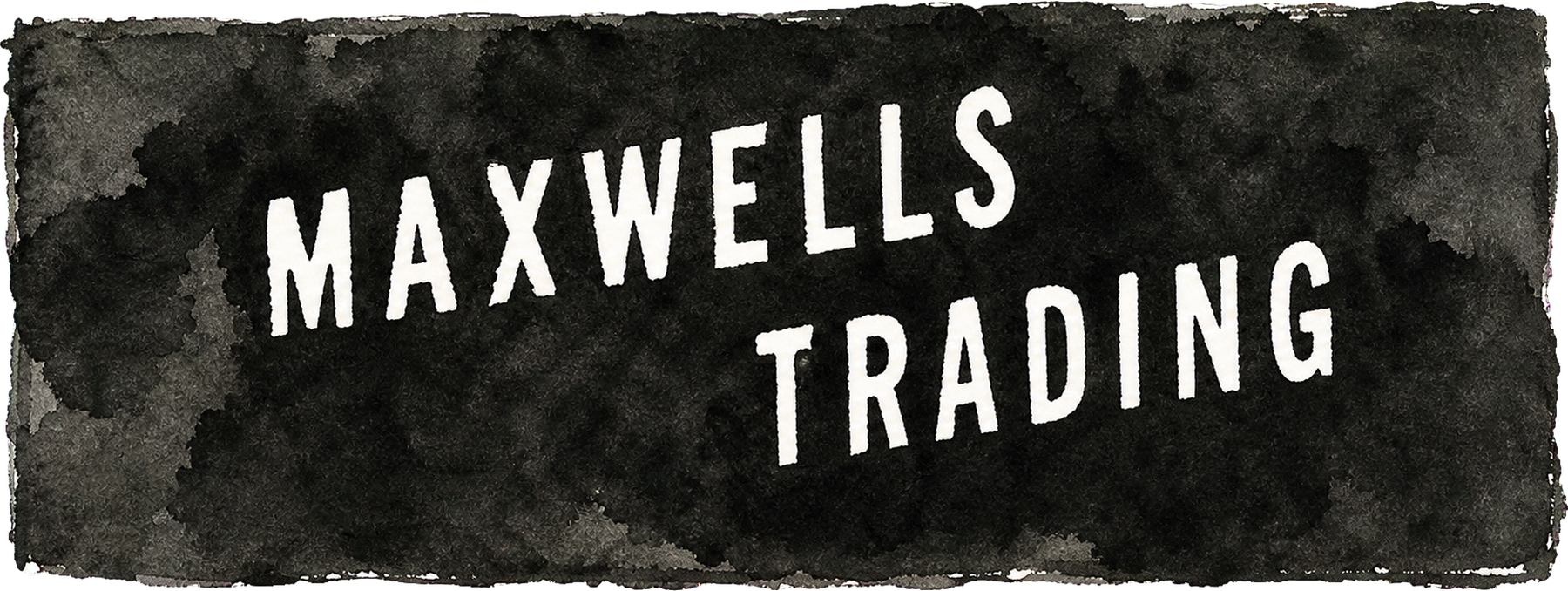 Maxwells Trading watercolor sign